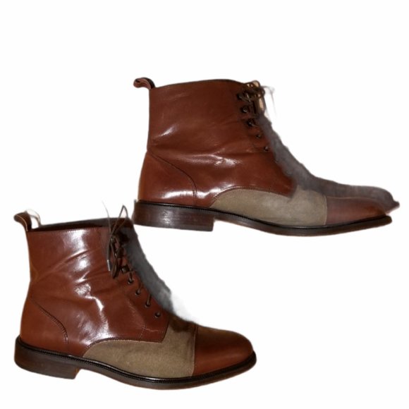 Men's IDEA Leather & Canvas Boots (Size 11.5/12) - Picture 6 of 12